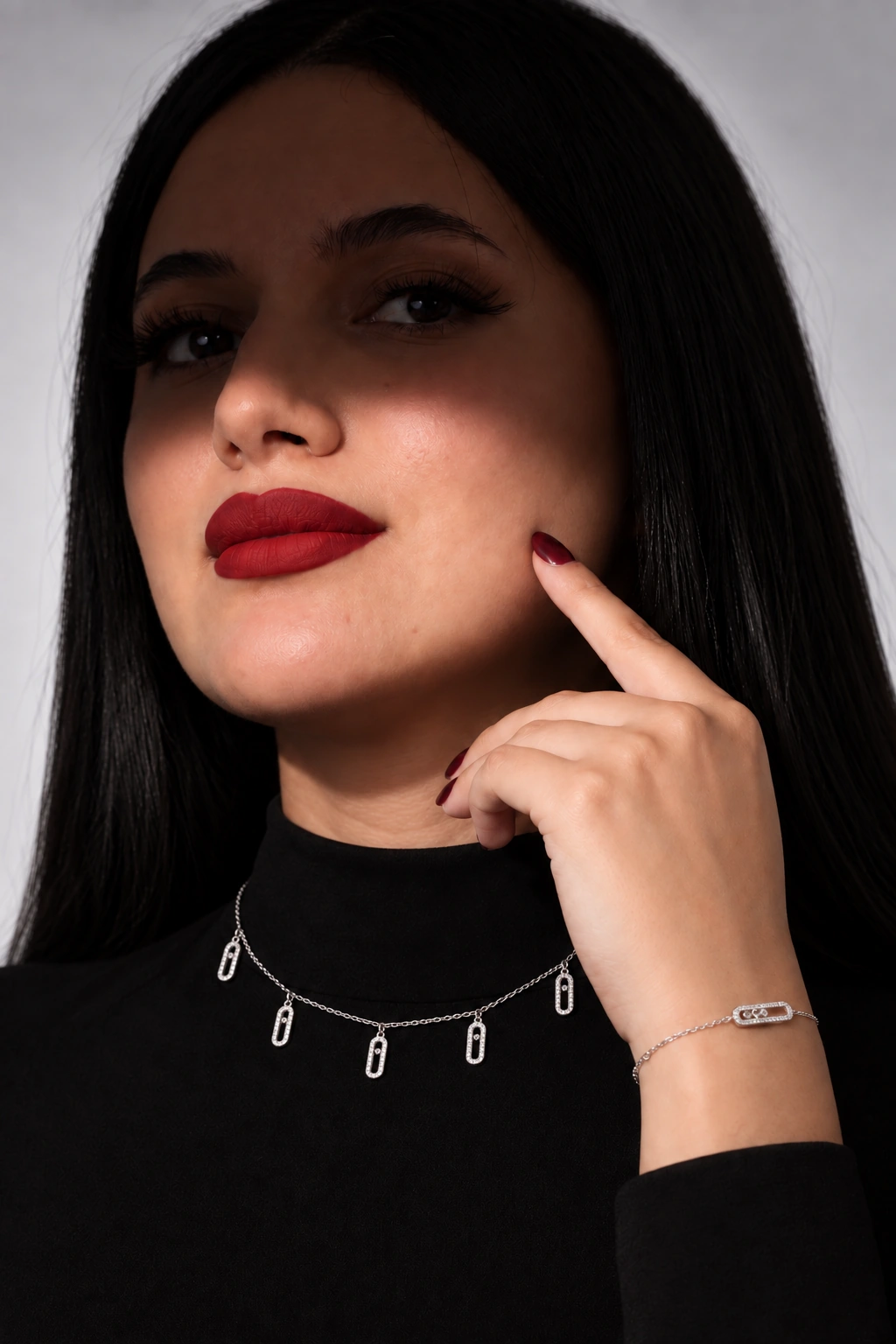 Necklace & Bracelet Set Inspired by Messika · CB023