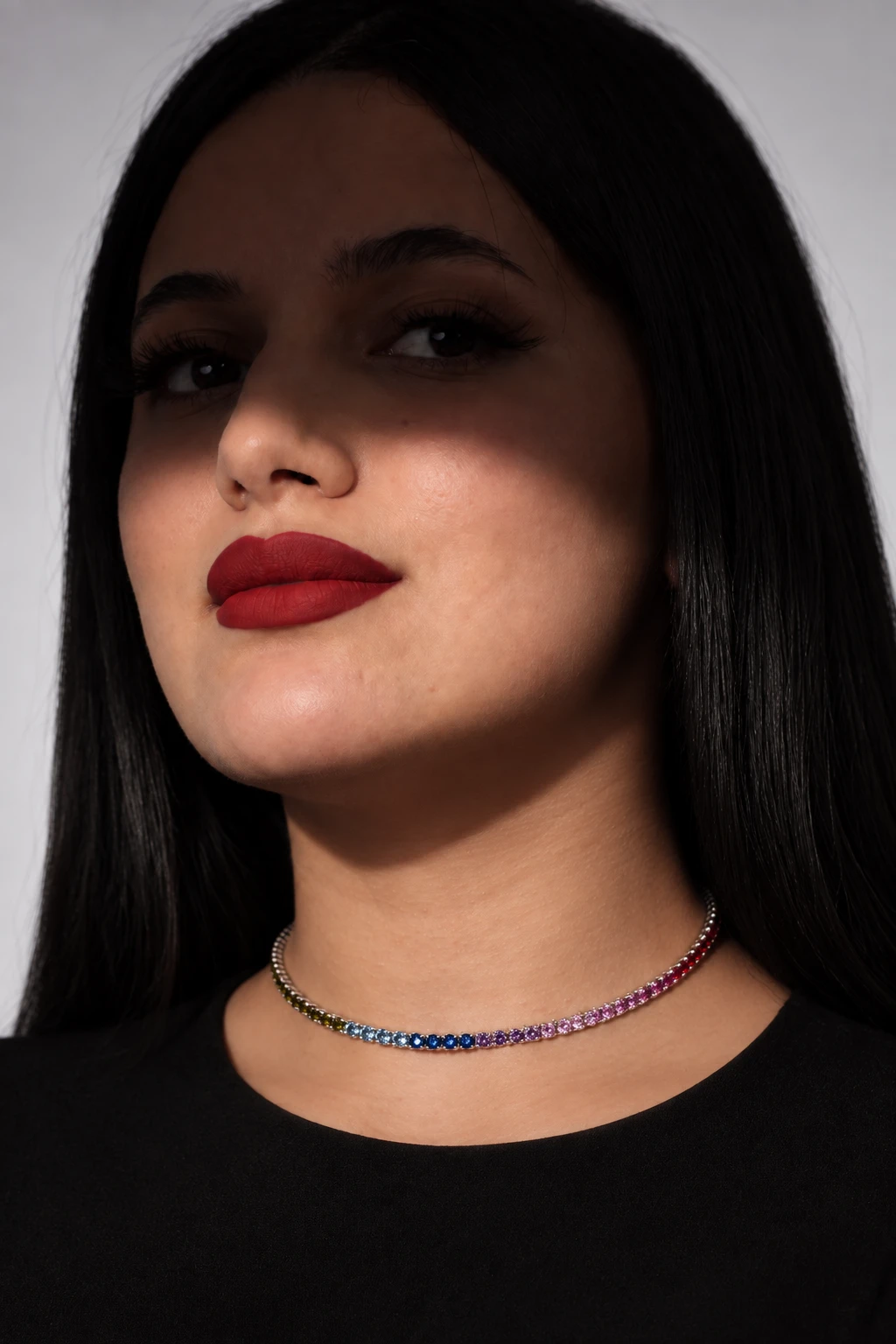 Multicolor Tennis Necklace · CB013